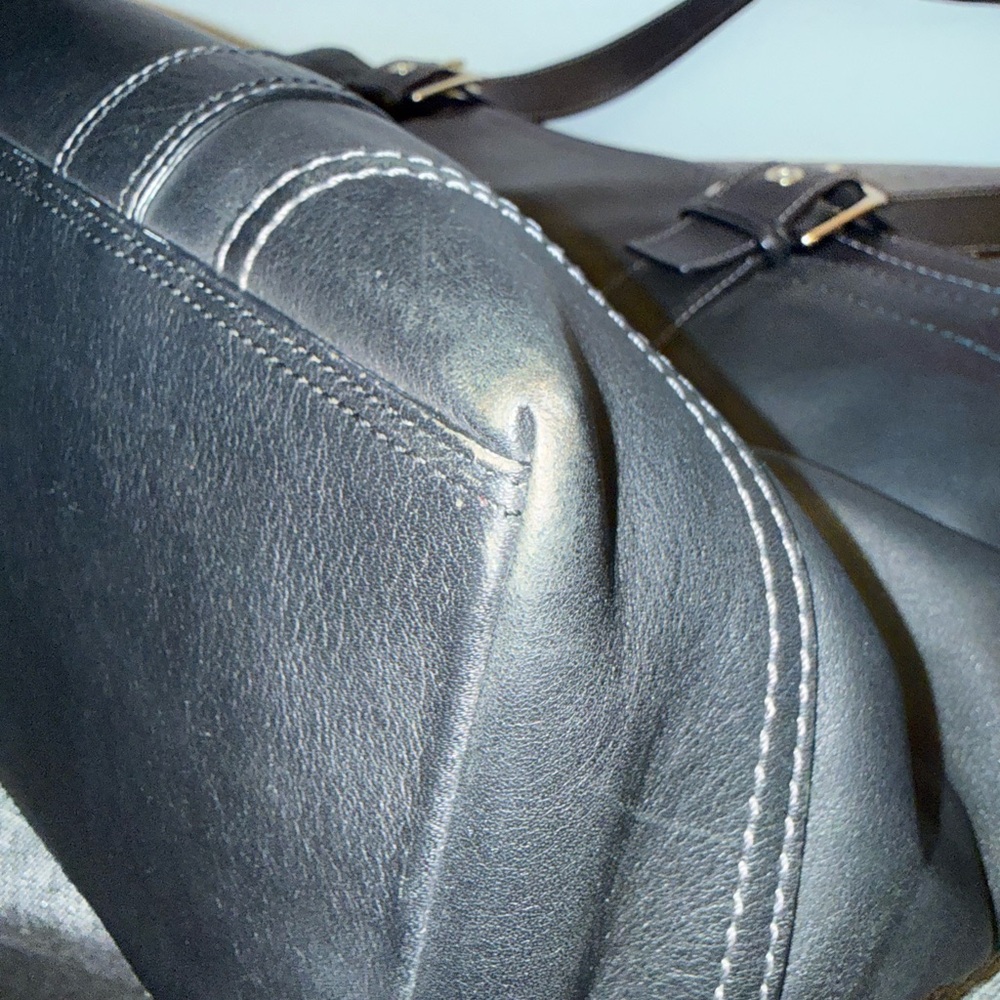 Coach Vintage SoHo Hampton Black Y2K Leather Tote F10288 - Picture 14 of 16